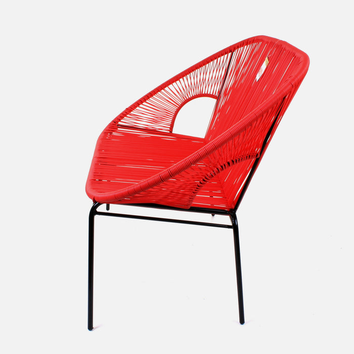 Rattan Bench - Red