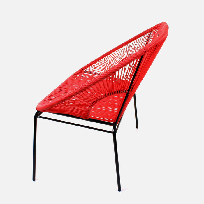 Rattan Bench - Red