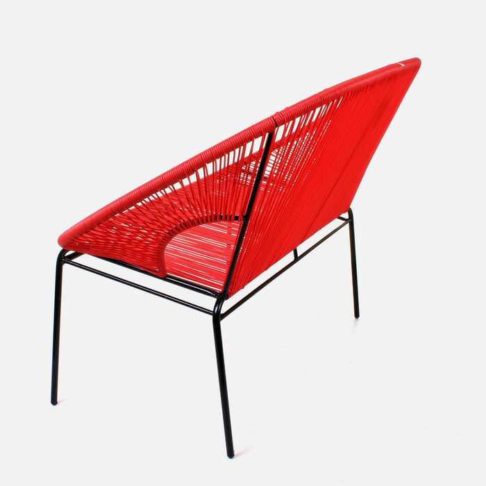 Rattan Bench - Red