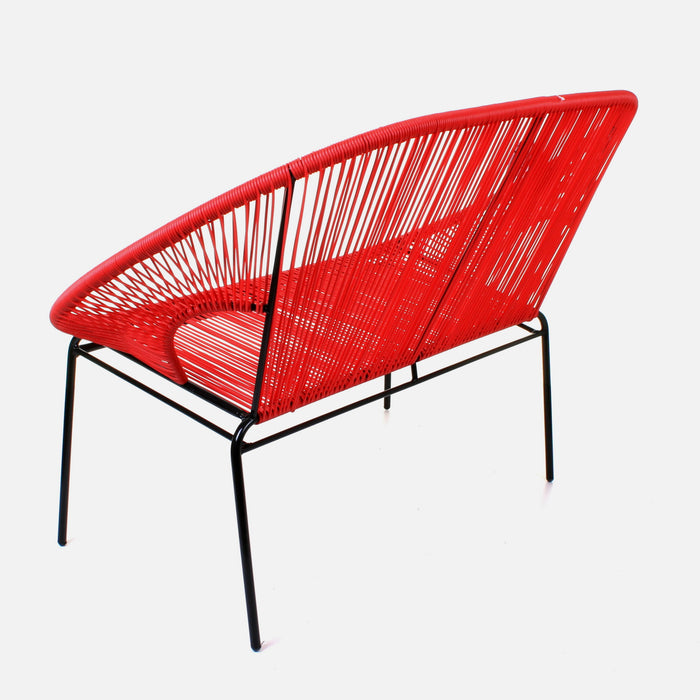 Rattan Bench - Red