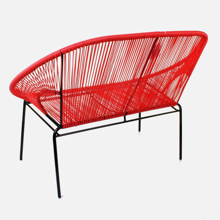 Rattan Bench - Red