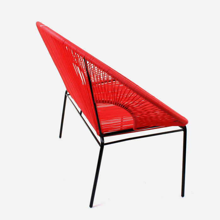 Rattan Bench - Red