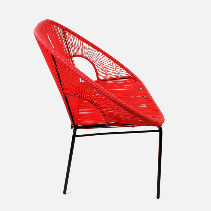 Rattan Bench - Red