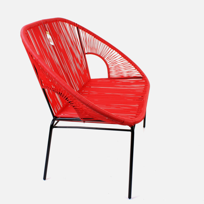 Rattan Bench - Red