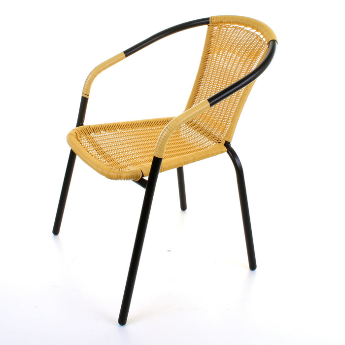 Mocha Wicker Bistro Chair