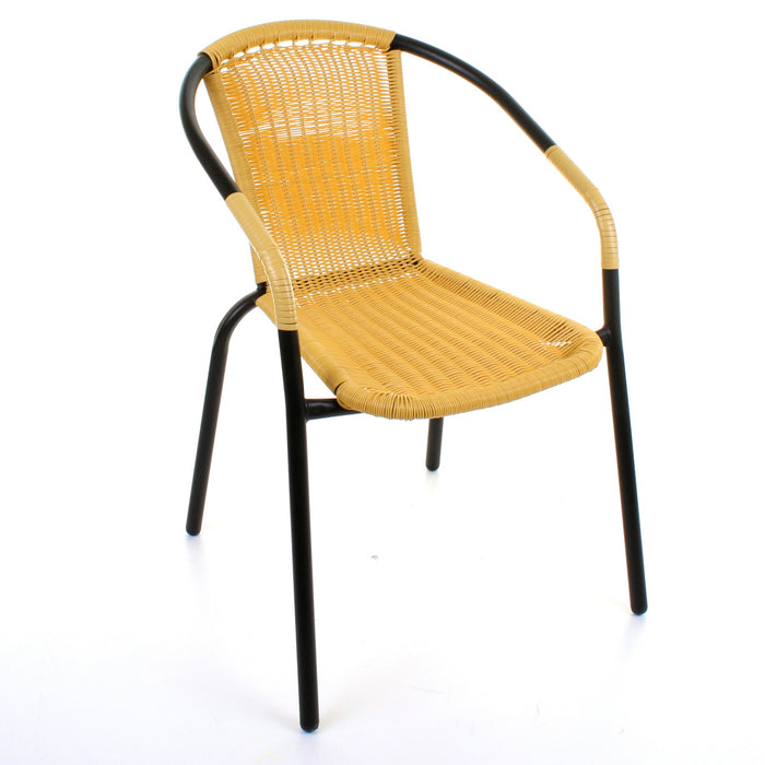 Mocha Wicker Bistro Chair