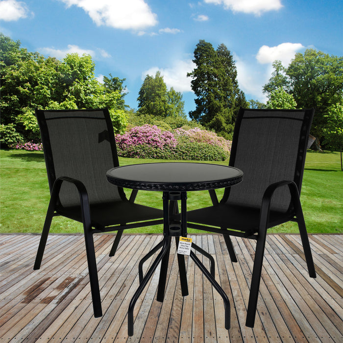 Black bistro store table set