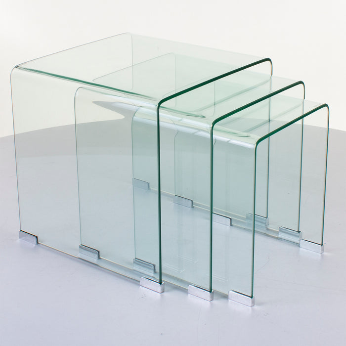 3PC Copenhagen Glass Table Set