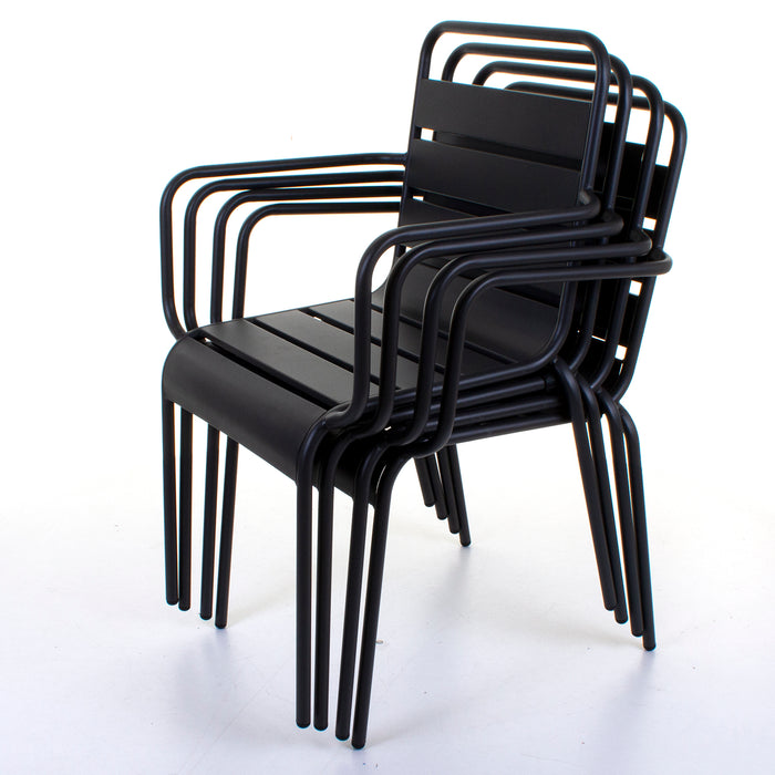 Slatted Bistro Square Table & Chair Sets