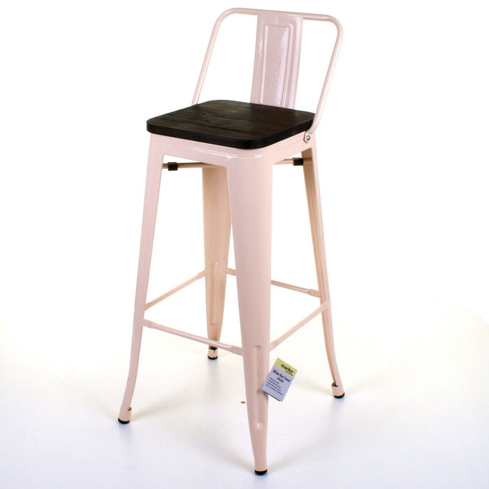 Tolix Style Milan Bar Stool - Cream