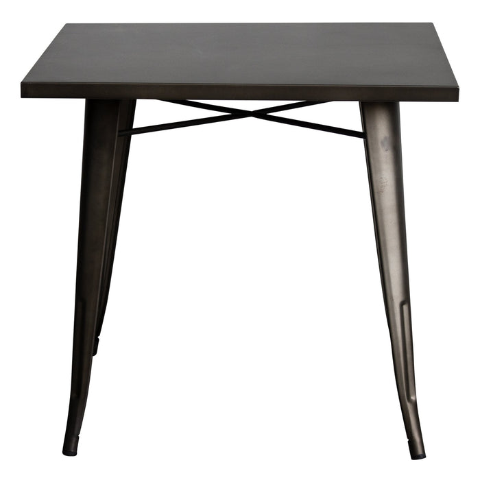 3PC Belvedere Table & Castel Stool Set - Gun Metal Grey