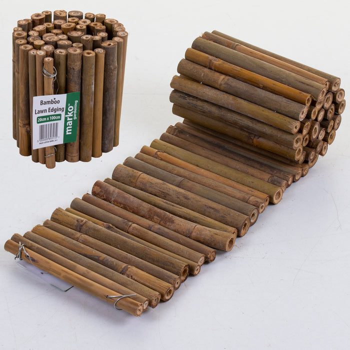 Bamboo Lawn Edging - 20cm x 100cm