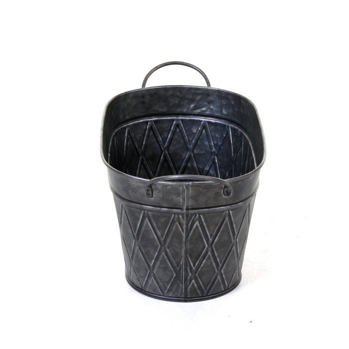 Galvanised Oval Planters