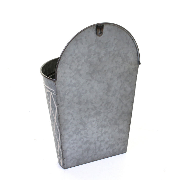 Galvanised Round Hanging Planters