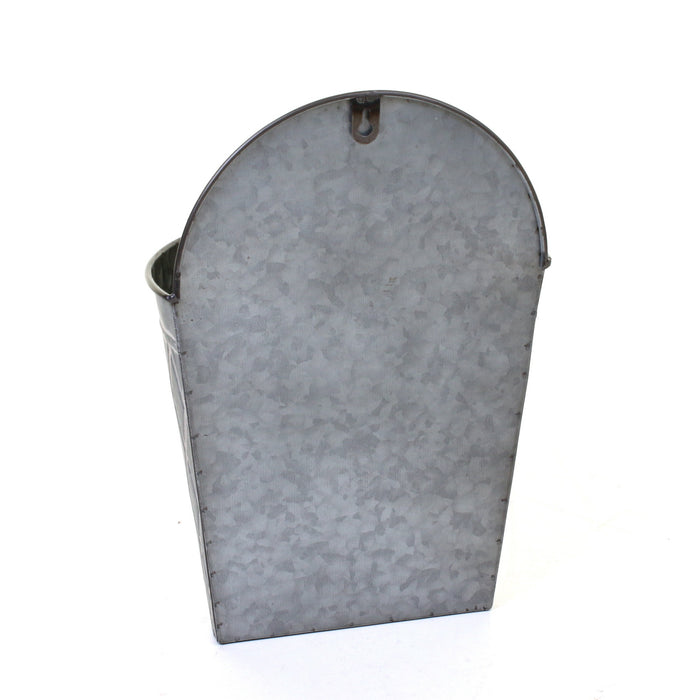 Galvanised Round Hanging Planters