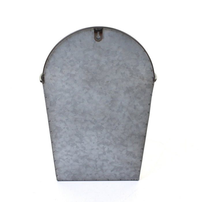 Galvanised Round Hanging Planters