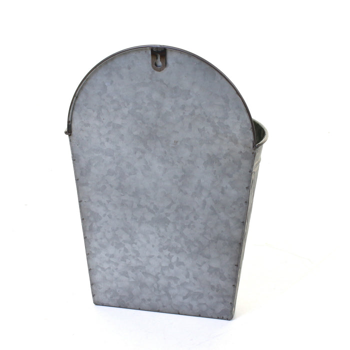 Galvanised Round Hanging Planters