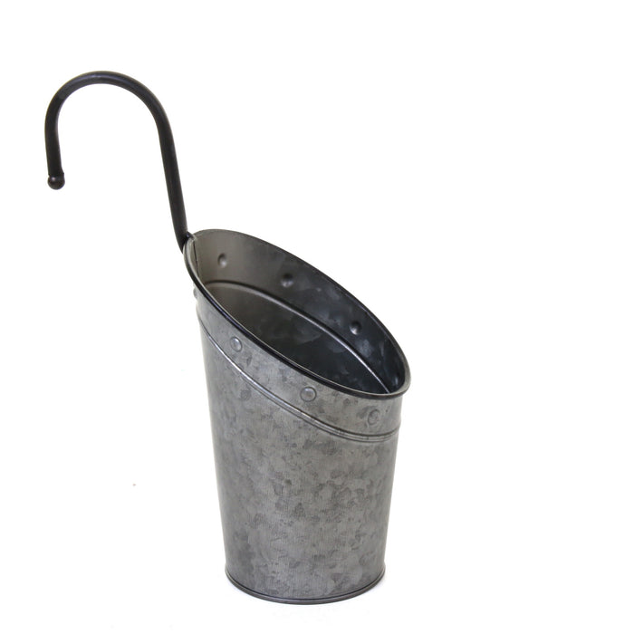 Galvanised Hanging Hook Planters
