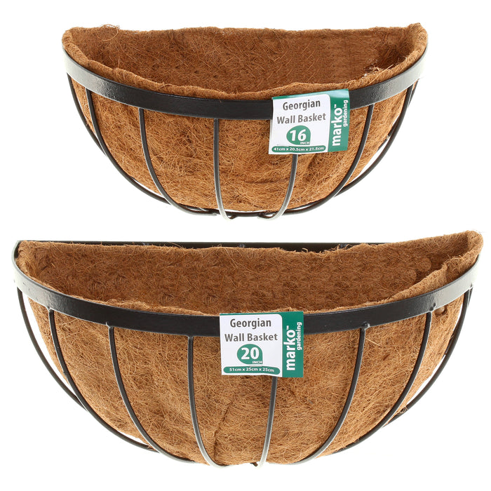 Half Round Georgian Wall Baskets