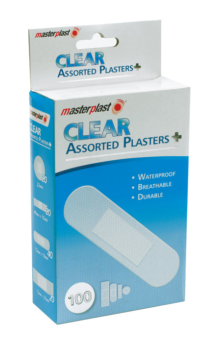 Clear Assorted Plasters 100pk