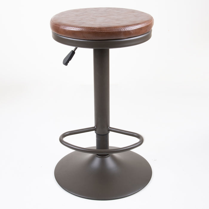 Set of 2 Adjustable Bar Stool - Gunmetal