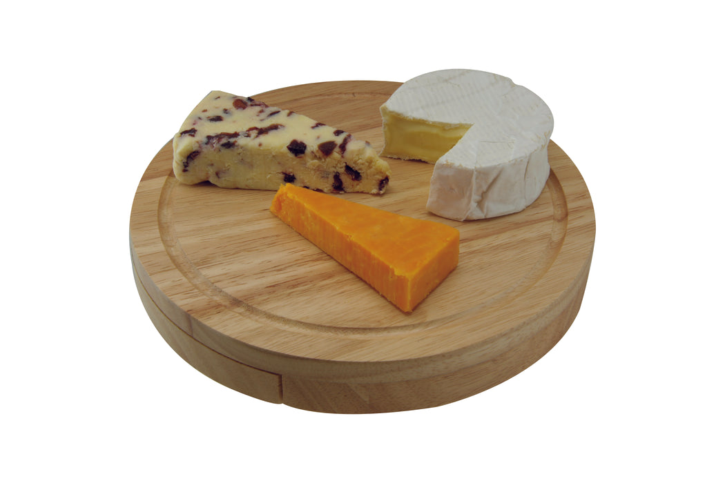 Cheese Board Box with Knives Hevea Wood — JMart Warehouse