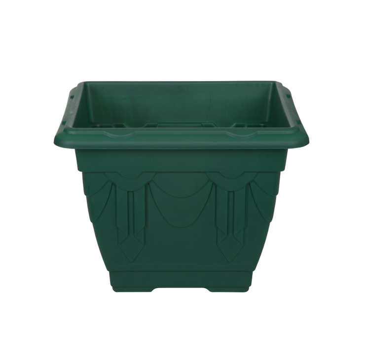 Venetian Square Planter Green