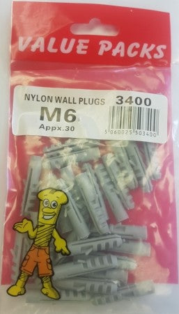 Nylon Wall Plugs 6mm