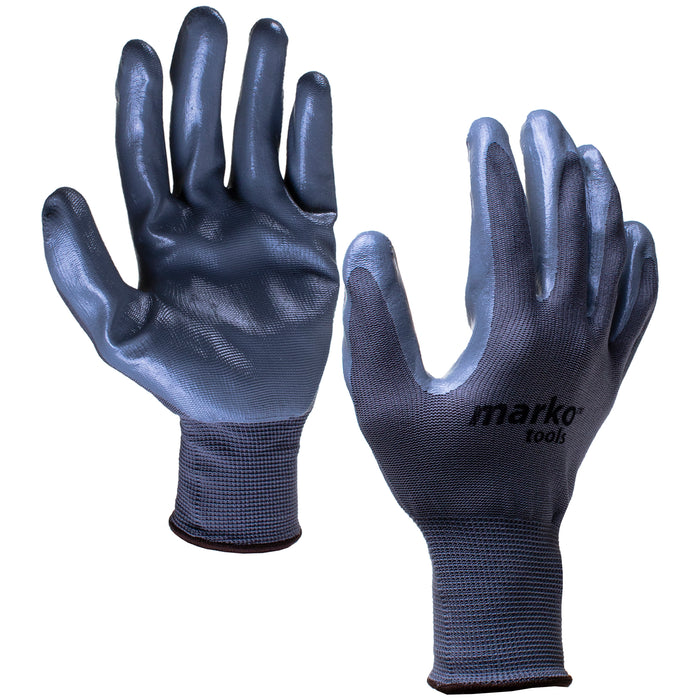 Grey Nitrile Work Gloves