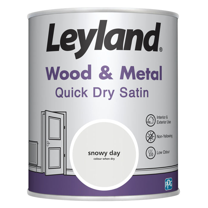 Leyland  Wood & Metal Quick Dry Satin Snowy Day 750ml