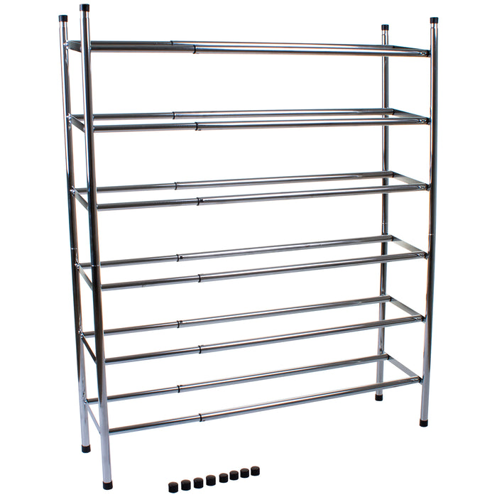Chrome 3 Tier Shoe Rack