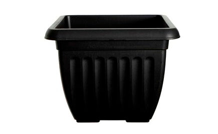Square Athens Planter Black