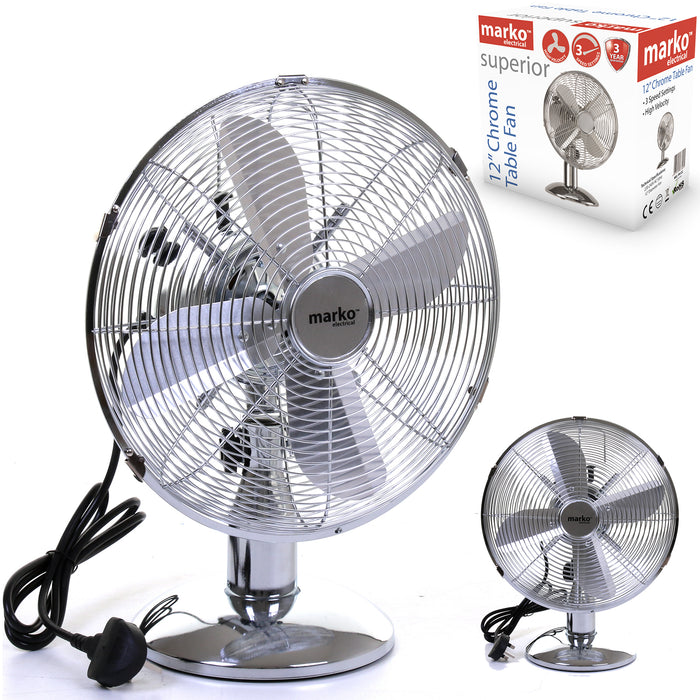 12" Chrome Table Fan