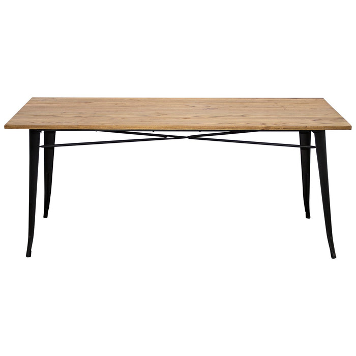 9PC Taranto Table & 8 Florence Chairs Set - Onyx Matt Black