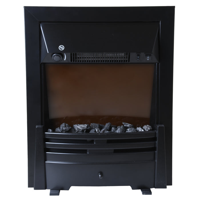 2000W Electric Fireplace Inset or Freestanding - Black