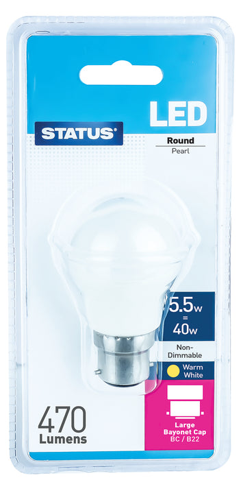 LED Round Bulb BC