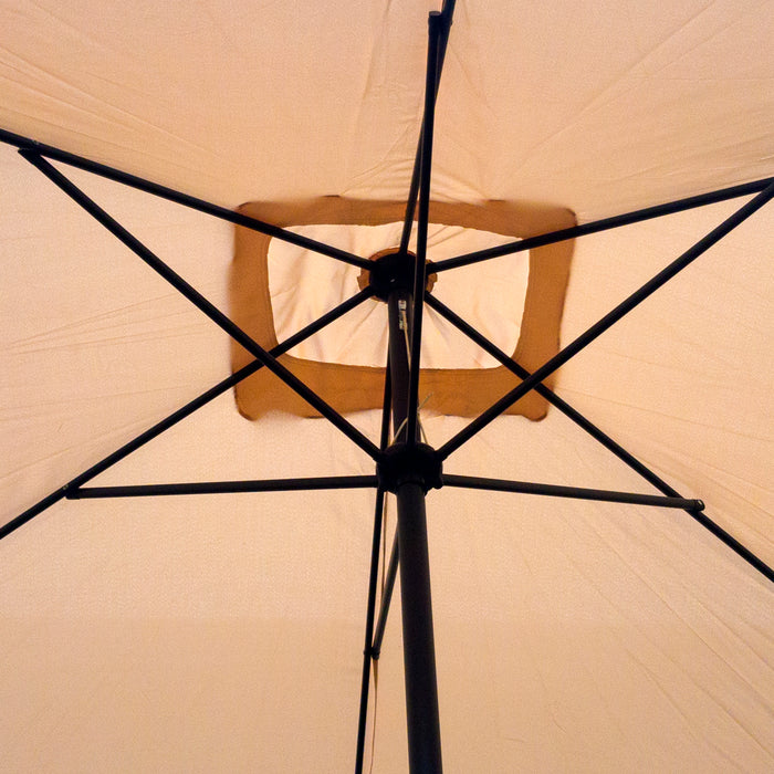 2M x 3M Rectangular Crank Parasol - Cream
