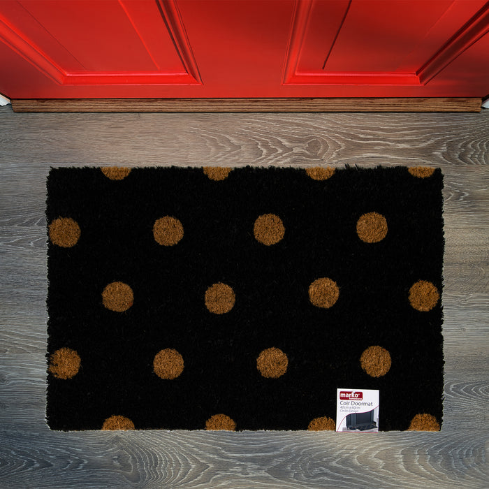 Coir Doormat - Circles Design