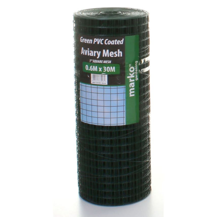Green PVC Coated Mesh - 0.6M x 30M