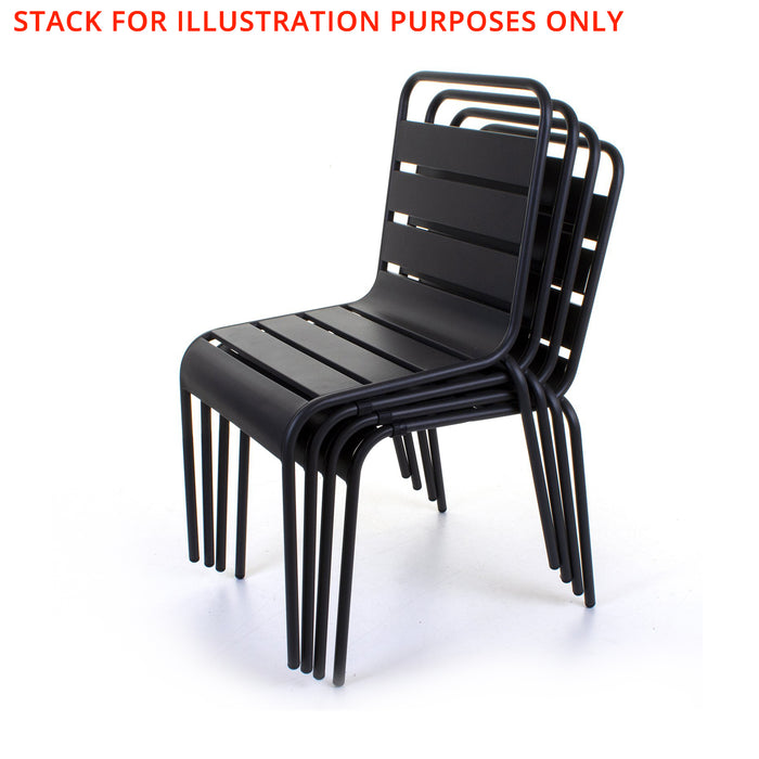 Slatted Bistro Chair - Sand Grey
