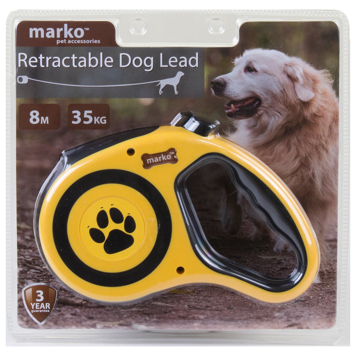 Retractable Dog Lead - Yellow