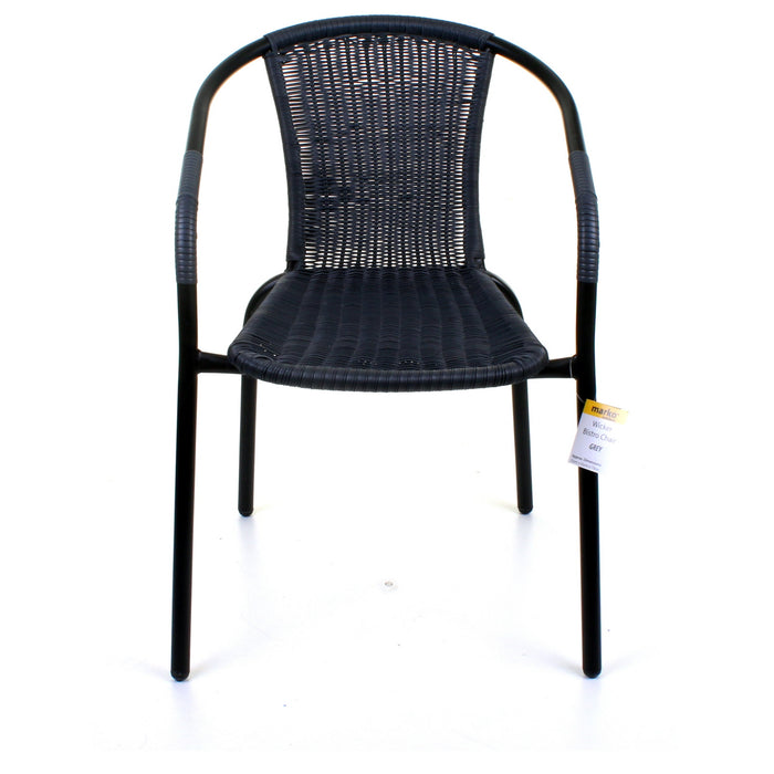 Grey Wicker Bistro Chair