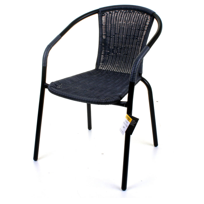 3PC Grey Wicker Bistro Set