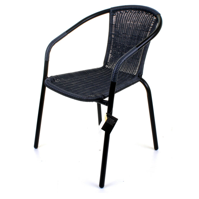 3PC Grey Wicker Bistro Set