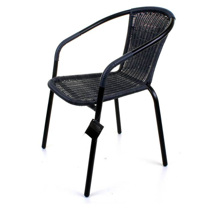 3PC Grey Wicker Bistro Set