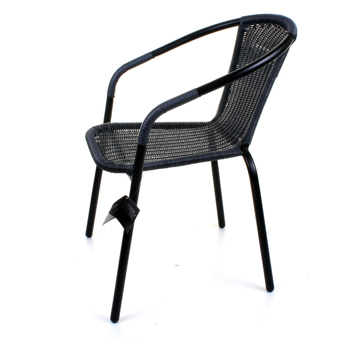 3PC Grey Wicker Bistro Set