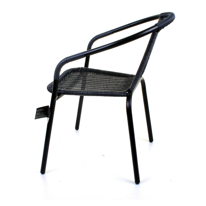3PC Grey Wicker Bistro Set
