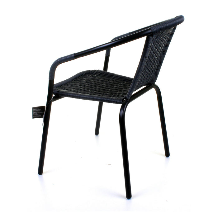 3PC Grey Wicker Bistro Set