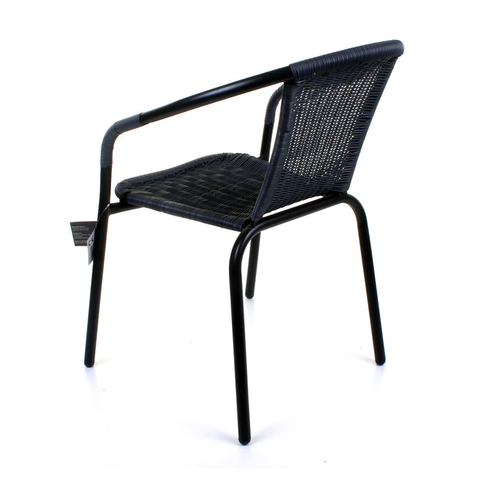 3PC Grey Wicker Bistro Set
