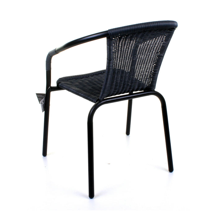 3PC Grey Wicker Bistro Set